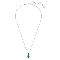 Birthstone pendant, Square cut, May, Green, Rhodium plated by SWAROVSKI
