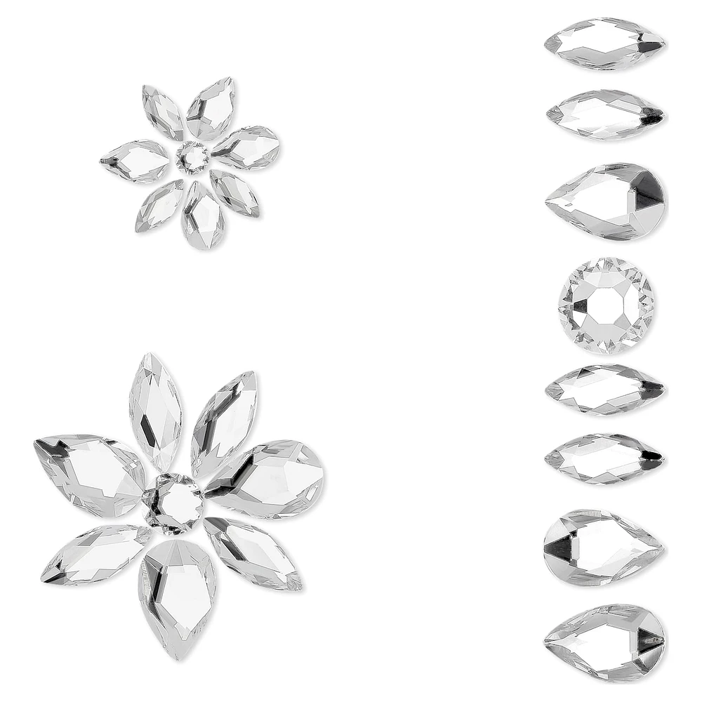 Body jewel, Set (), Mixed cuts, Flower