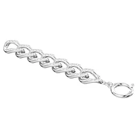 Dextera extender, White, Rhodium plated by SWAROVSKI