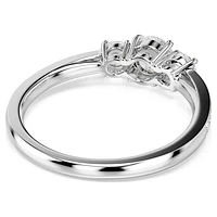 Attract Trilogy ring, Round cut, White, Silver-tone finish by SWAROVSKI