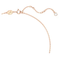 Volta necklace, Bow, Small, White, Rose gold-tone plated by SWAROVSKI