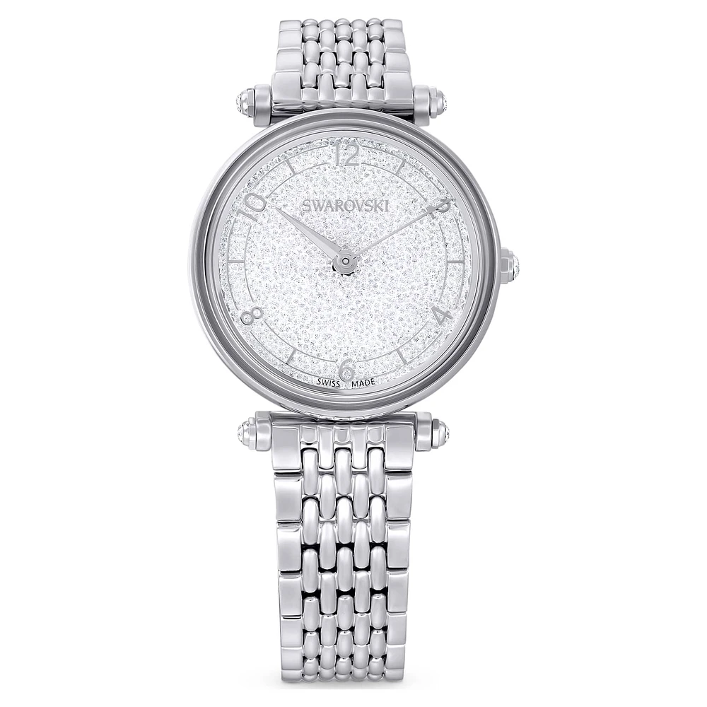 Crystalline Wonder watch, Swiss Made, Metal bracelet, Silver Tone, Stainless steel by SWAROVSKI