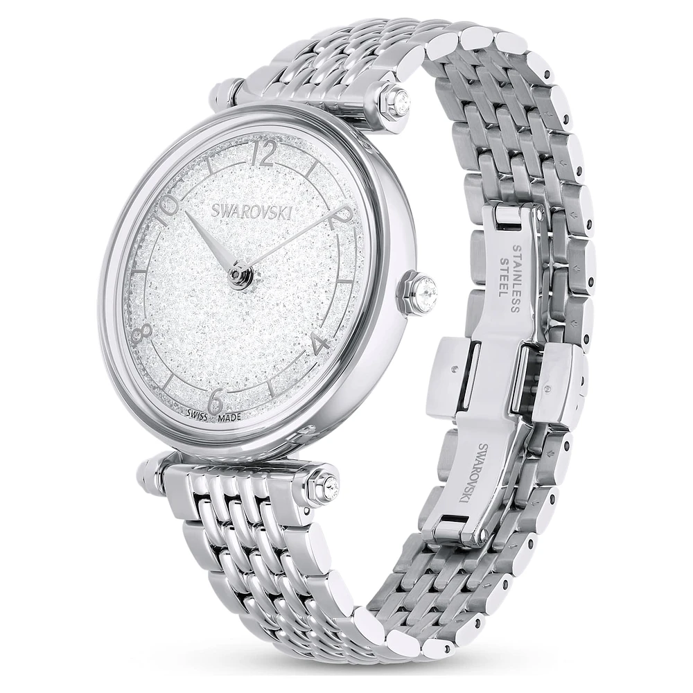 Crystalline Wonder watch, Swiss Made, Metal bracelet, Silver Tone, Stainless steel by SWAROVSKI
