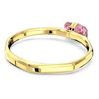 Lucent bangle, Magnetic closure, Pink, Gold-tone plated by SWAROVSKI