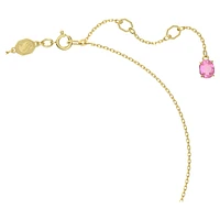Florere pendant, Flower, Small, Pink, Gold-tone plated by SWAROVSKI
