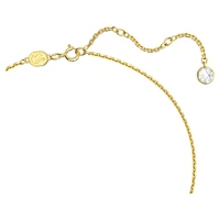 Gema pendant, Mixed cuts, Flower, Green, Gold-tone plated by SWAROVSKI