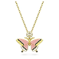 Idyllia pendant, Butterfly, Multicoloured, Gold-tone plated by SWAROVSKI
