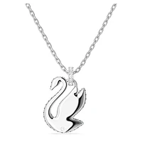 Swan pendant, Swan, Medium, Blue, Rhodium plated by SWAROVSKI