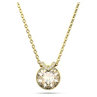 Bella V pendant, Round cut, Gold tone, Gold-tone plated by SWAROVSKI