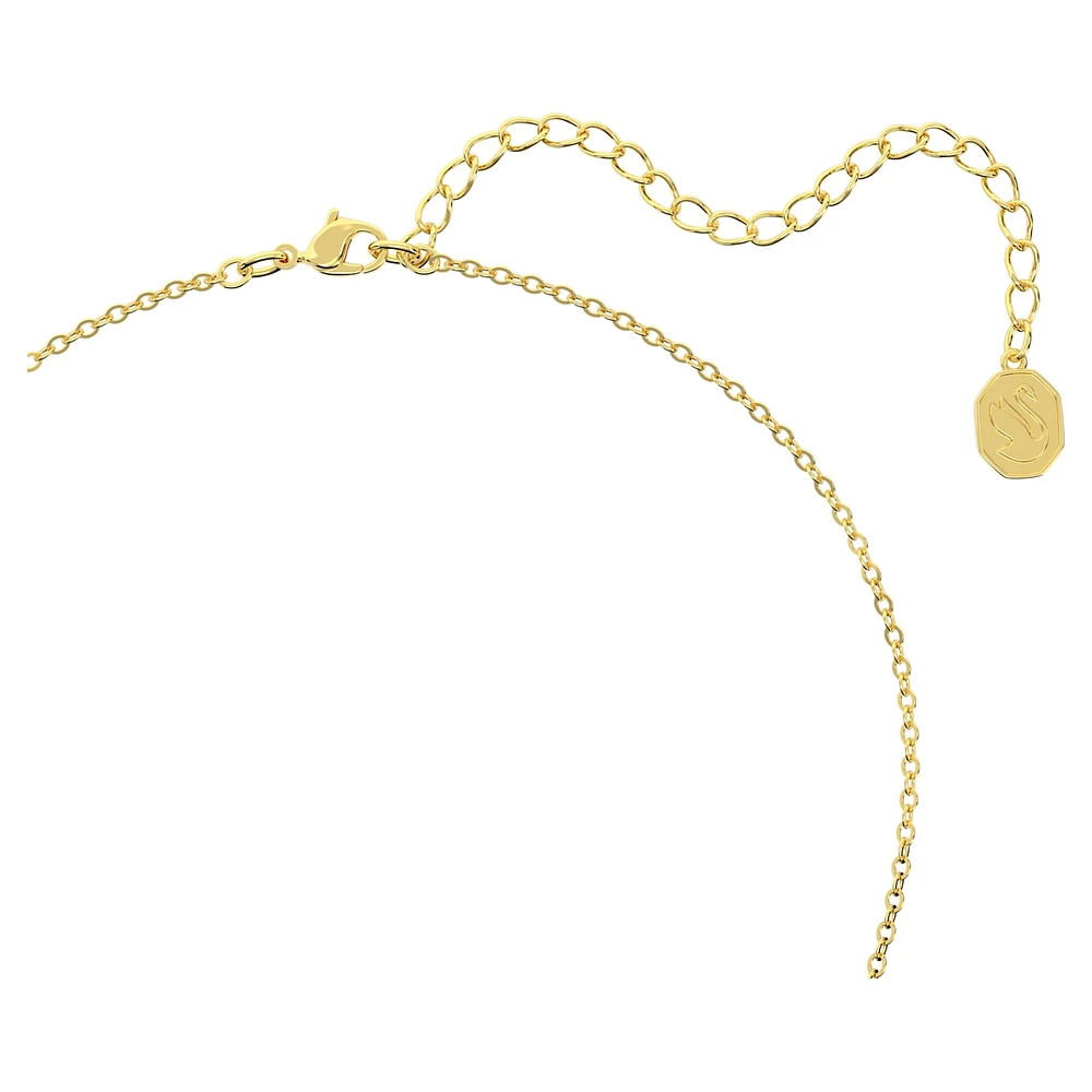 Bella V pendant, Round cut, Gold tone, Gold-tone plated by SWAROVSKI