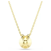 Bella V pendant, Round cut, Gold tone, Gold-tone plated by SWAROVSKI