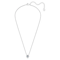 Angelic necklace, Square cut, Blue, Rhodium plated by SWAROVSKI
