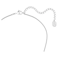 Angelic necklace, Square cut, Blue, Rhodium plated by SWAROVSKI