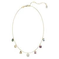 Stilla necklace, Mixed cuts, Multicoloured, Gold-tone plated by SWAROVSKI