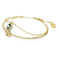 Stilla bangle, Mixed cuts, Multicoloured, Gold-tone plated by SWAROVSKI