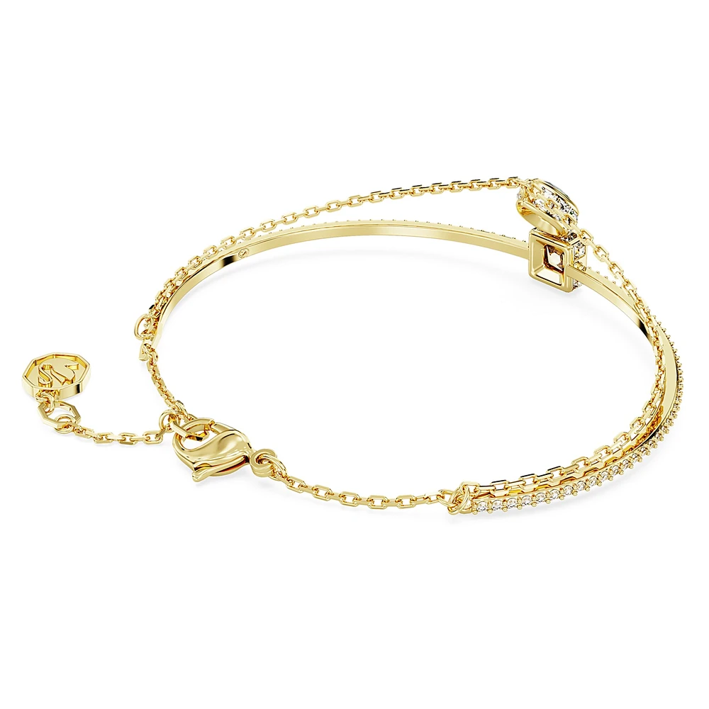 Stilla bangle, Mixed cuts, Multicoloured, Gold-tone plated by SWAROVSKI