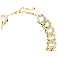 Dextera necklace, Statement, Mixed cuts, Large, White, Gold-tone plated by SWAROVSKI