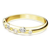 Dextera bangle, Mixed cuts, White, Gold-tone plated by SWAROVSKI