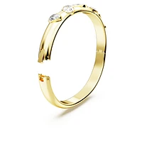 Dextera bangle, Mixed cuts, White, Gold-tone plated by SWAROVSKI