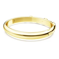 Dextera bangle, Mixed cuts, White, Gold-tone plated by SWAROVSKI