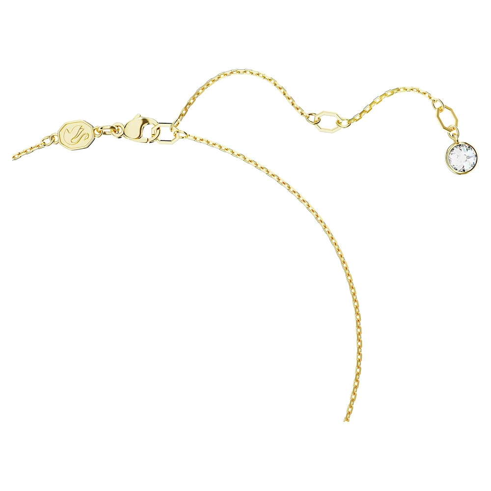 Dextera pendant, Mixed cuts, White, Gold-tone plated by SWAROVSKI