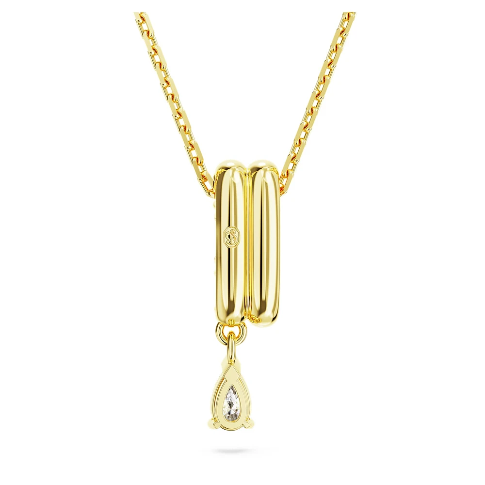 Dextera pendant, Mixed cuts, White, Gold-tone plated by SWAROVSKI