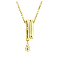 Dextera pendant, Mixed cuts, White, Gold-tone plated by SWAROVSKI