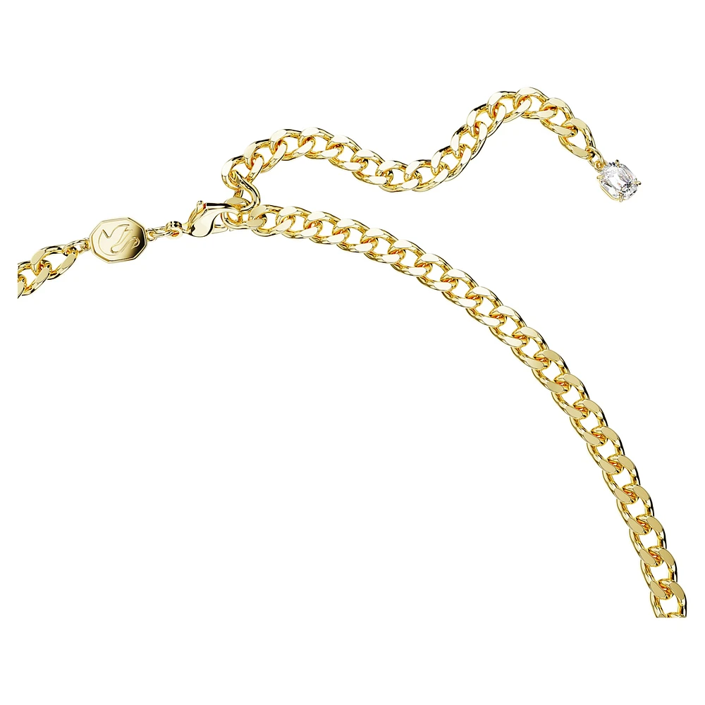 Dextera necklace, White, Gold-tone plated by SWAROVSKI
