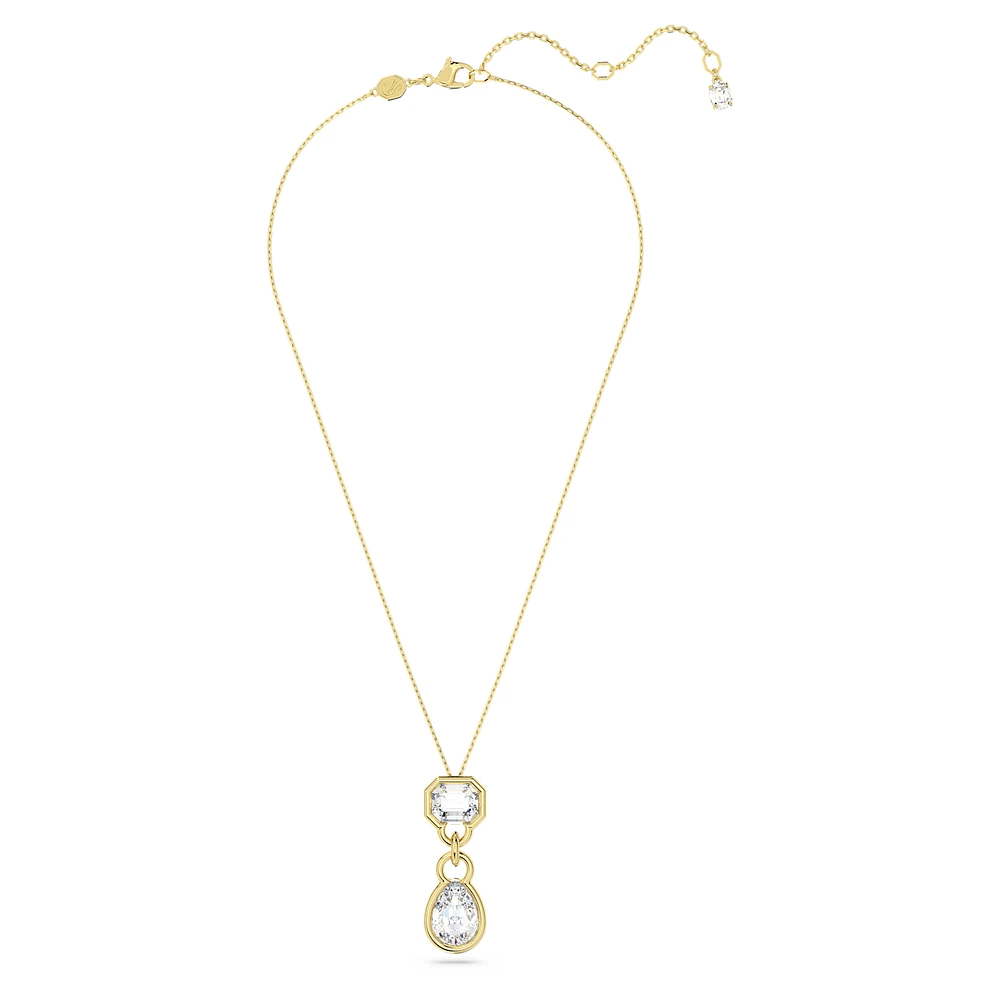 Imber pendant, Mixed cuts, White, Gold-tone plated by SWAROVSKI