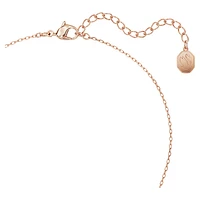 Nice Y pendant, Feather, White, Rose gold-tone plated by SWAROVSKI