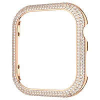 Sparkling case, For Apple Watch® Series 7, 41 mm, Rose gold tone by SWAROVSKI