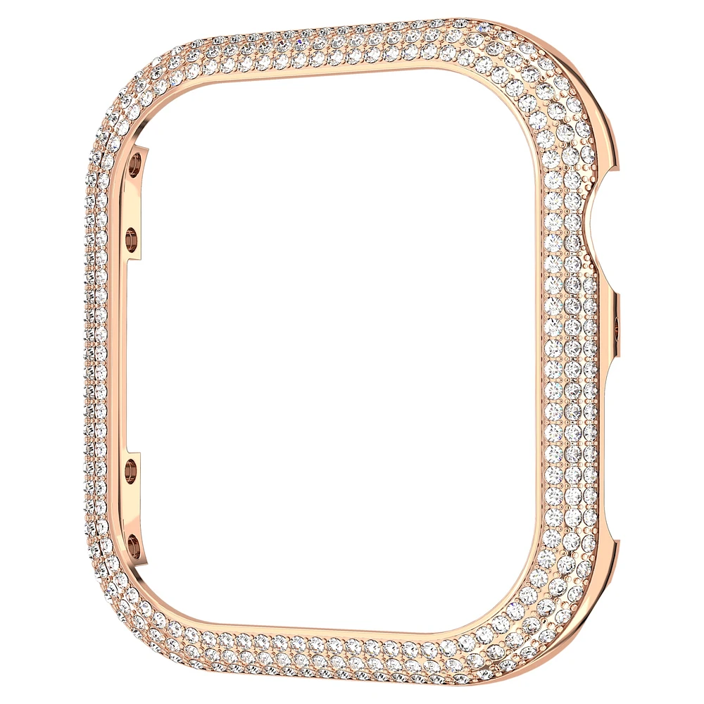 Sparkling case, For Apple Watch® Series 7, 41mm, Rose gold tone by SWAROVSKI