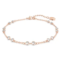 Swarovski Remix Collection strand, Round cut, White, Rose gold-tone plated by SWAROVSKI