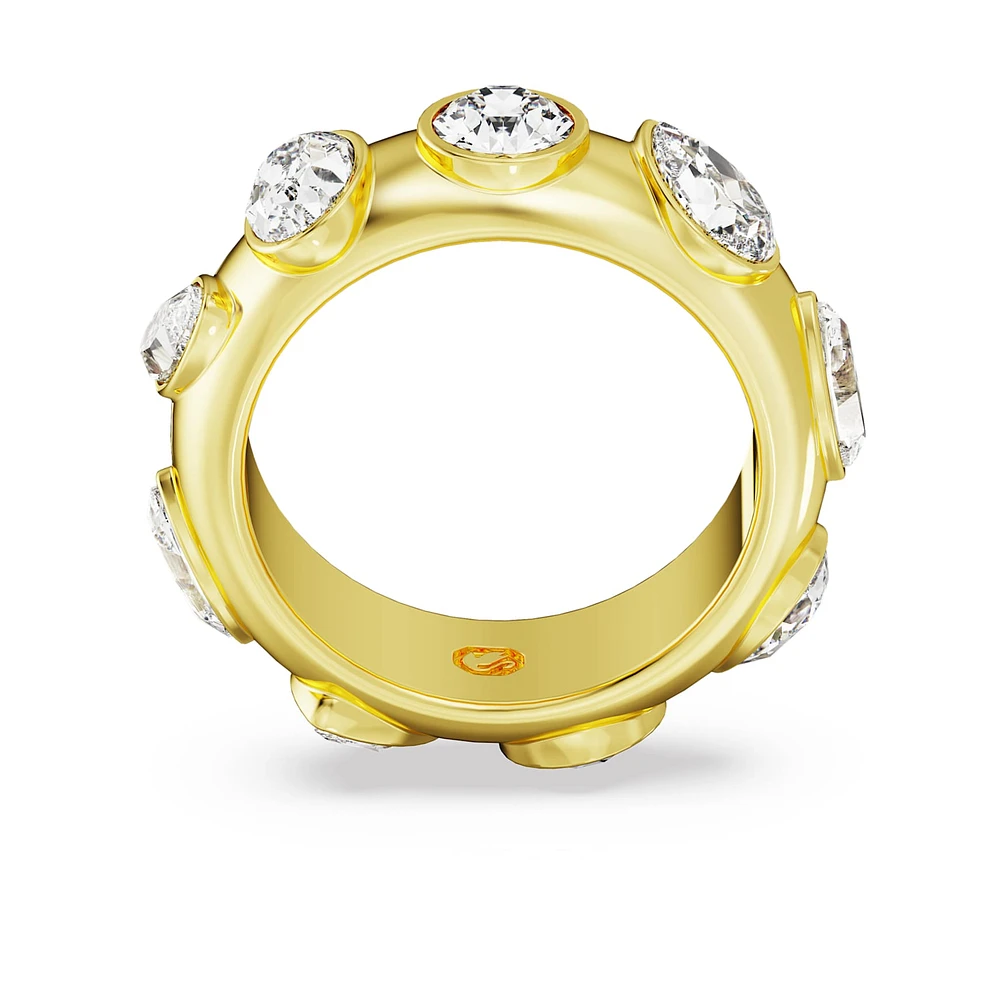 Dextera ring, Mixed cuts, White, Gold-tone plated by SWAROVSKI