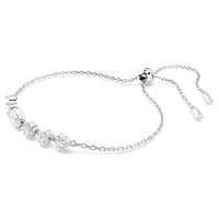Mesmera set, Mixed cuts, Scattered design, White, Rhodium plated by SWAROVSKI