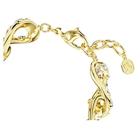 Dextera bracelet, Statement, Mixed cuts, White, Gold-tone plated by SWAROVSKI