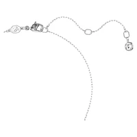 Luna pendant, Moon, White, Rhodium plated by SWAROVSKI