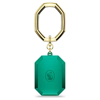 Key ring, Octagon cut, Green, Mixed metal finish by SWAROVSKI