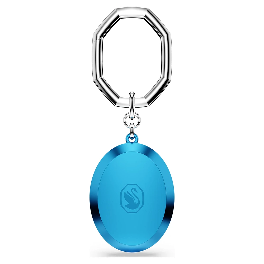 Key ring, Oval cut, Blue, Mixed metal finish by SWAROVSKI