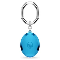 Key ring, Oval cut, Blue, Mixed metal finish by SWAROVSKI