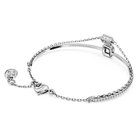 Stilla bangle, Mixed cuts, Blue, Rhodium plated by SWAROVSKI