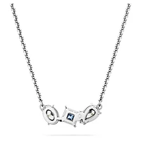 Mesmera pendant, Mixed cuts, Blue, Rhodium plated by SWAROVSKI