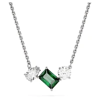 Mesmera pendant, Mixed cuts, Green, Rhodium plated by SWAROVSKI