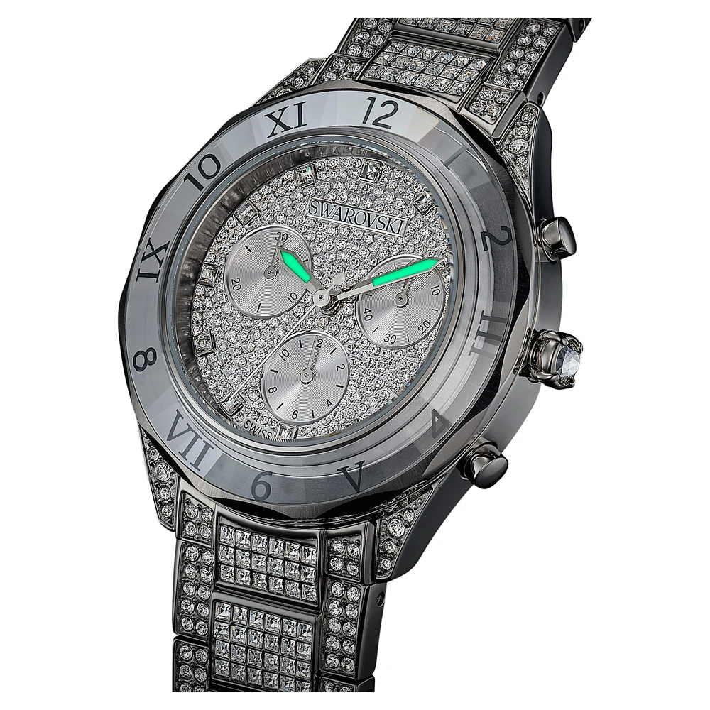 Dextera Lux watch, Swiss Made, Metal bracelet, Silver Tone, Stainless steel by SWAROVSKI