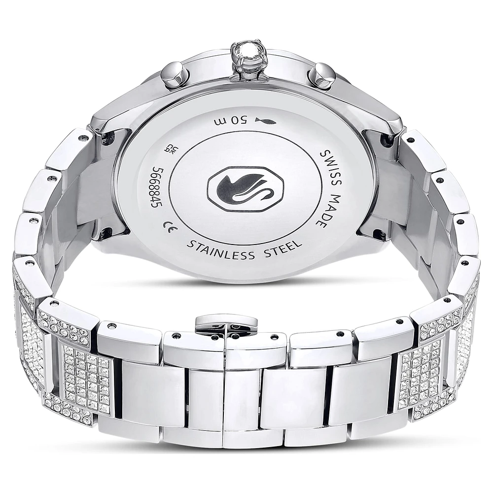 Dextera Lux watch, Swiss Made, Metal bracelet, Silver Tone, Stainless steel by SWAROVSKI