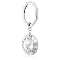 Key ring, Round cut, White, Rhodium plated by SWAROVSKI