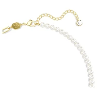 Teddy pendant, Crystal pearl, Bear, Multicoloured, Gold-tone plated by SWAROVSKI