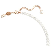 Teddy pendant, Crystal pearl, Bear, Pink, Rose gold-tone plated by SWAROVSKI