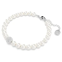 Swarovski Remix Collection strand, Crystal pearl, White, Rhodium plated by SWAROVSKI