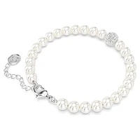 Swarovski Remix Collection strand, Crystal pearl, White, Rhodium plated by SWAROVSKI